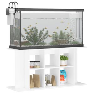 vidaXL Akvariebänk vit 120x40x60 cm konstruerat trä - Bild 3