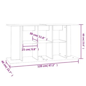 vidaXL Akvariebänk vit 120x40x60 cm konstruerat trä - Bild 8