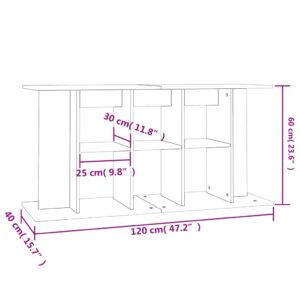 vidaXL Akvariebänk sonoma-ek 120x40x60 cm konstruerat trä - Bild 8