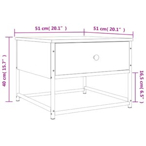 vidaXL Soffbord svart 51x51x40 cm konstruerat trä - Bild 11