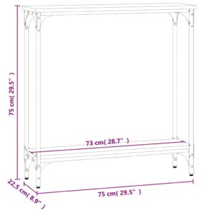 vidaXL Konsolbord svart 75x22,5x75 cm konstruerat trä - Bild 9