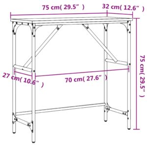 vidaXL Konsolbord svart 75x32x75 cm konstruerat trä - Bild 9