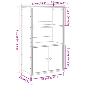 vidaXL Skåp sonoma-ek 62x32x103,5 cm konstruerat trä - Bild 10