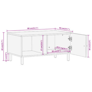 vidaXL Soffbord 80x50x40 cm massivt mangoträ - Bild 11