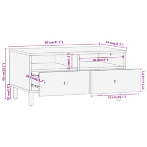 vidaXL Soffbord 80x54x40 cm massivt mangoträ - Bild 12