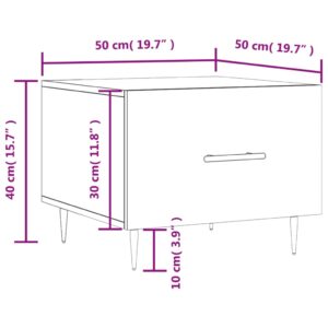 vidaXL Soffbord brun ek 50x50x40 cm konstruerat trä - Bild 12