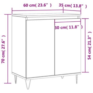 vidaXL Byrå vit 60x35x70 cm konstruerat trä - Bild 11