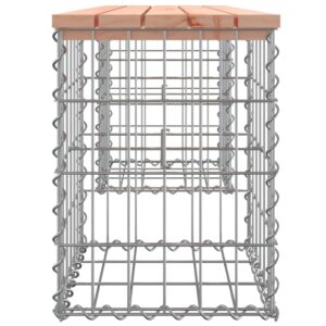 vidaXL Trädgårdsbänk gabion-design 103x31x42 cm massivt douglasträ - Bild 4