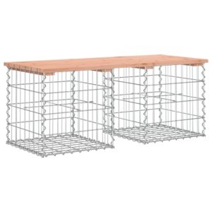 vidaXL Trädgårdsbänk gabion-design 103x44x42 cm massivt douglasträ - Bild 5