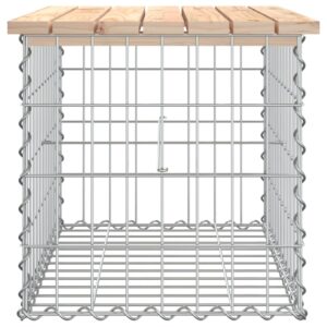 vidaXL Trädgårdsbänk gabion-design 63x44x42 cm massiv furu - Bild 4