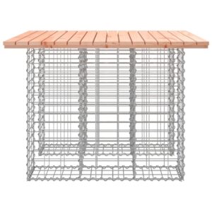 vidaXL Trädgårdsbänk gabion-design 100x102x72 cm massivt douglasträ - Bild 4