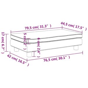 vidaXL Barnsoffa med fotpall ljusgrå 100x50x30 cm sammet - Bild 10