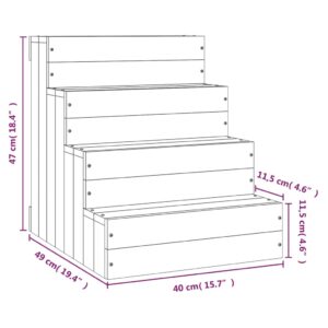 vidaXL Husdjurstrappa Honungsbrun 40x49x47 cm massiv furu - Bild 7