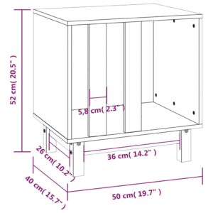 vidaXL Hundkoja honungsbrun 50x40x52 massiv furu - Bild 8