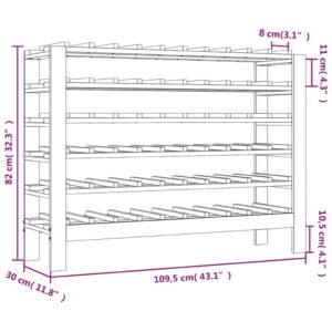 vidaXL Vinställ 109,5x30x82 cm massiv furu - Bild 7