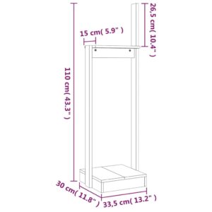 vidaXL Vedställ 33,5x30x110 cm massiv furu - Bild 8