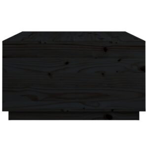 vidaXL Soffbord svart 80x80x45 cm massiv furu - Bild 8