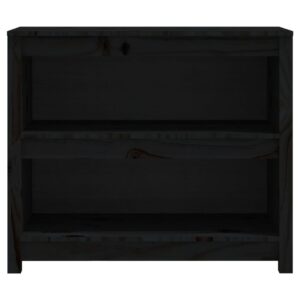 vidaXL Bokhylla svart 80x35x68 cm massiv furu - Bild 5