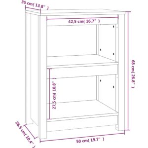 vidaXL Bokhylla Grå 50x35x68 cm massiv furu - Bild 8