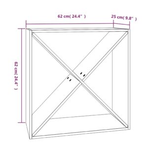 vidaXL Vinskåp vit 62x25x62 cm massiv furu - Bild 8