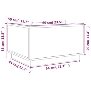 vidaXL Soffbord vit 60x50x35 cm massiv furu - Bild 10