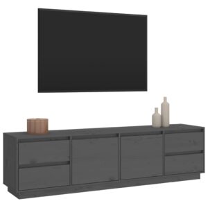 vidaXL Tv-bänk grå 176x37x47,5 cm massiv furu - Bild 4