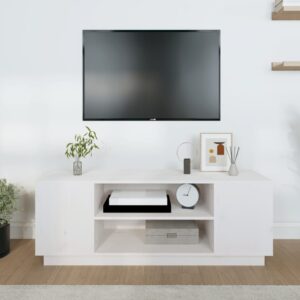 vidaXL Tv-bänk vit 110x35x40,5 cm massiv furu - Bild 3