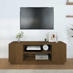 vidaXL Tv-bänk honungsbrun 110x35x40,5 cm massiv furu - Bild 3