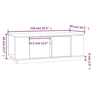 vidaXL Soffbord 110x50x40 cm massiv furu - Bild 9