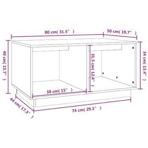 vidaXL Soffbord grå 80x50x40 cm massivt furu - Bild 8