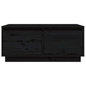 vidaXL Soffbord svart 80x50x35 cm massivt furu - Bild 6