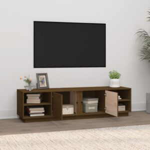 vidaXL Tv-bänk honungsbrun 156x40x40 cm massiv furu - Bild 3