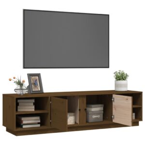 vidaXL Tv-bänk honungsbrun 156x40x40 cm massiv furu - Bild 5