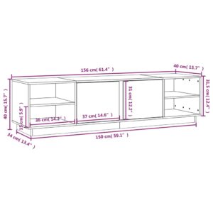 vidaXL Tv-bänk honungsbrun 156x40x40 cm massiv furu - Bild 10