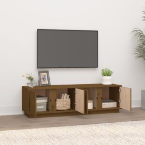 vidaXL Tv-bänk honungsbrun 140x40x40 cm massiv furu - Bild 3