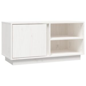 vidaXL Tv-bänk vit 80x35x40,5 cm massiv furu - Bild 2