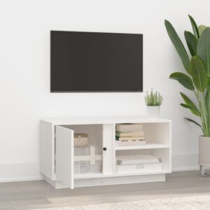 vidaXL Tv-bänk vit 80x35x40,5 cm massiv furu - Bild 3