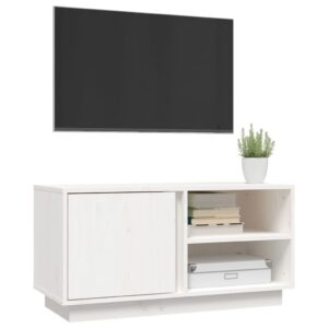 vidaXL Tv-bänk vit 80x35x40,5 cm massiv furu - Bild 4