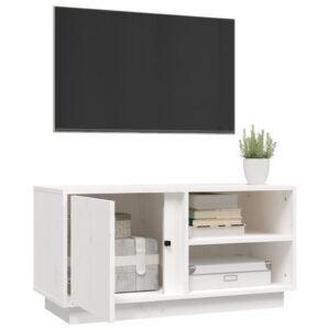 vidaXL Tv-bänk vit 80x35x40,5 cm massiv furu - Bild 5