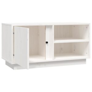 vidaXL Tv-bänk vit 80x35x40,5 cm massiv furu - Bild 7