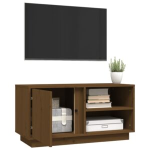 vidaXL Tv-bänk honungsbrun 80x35x40,5 cm massiv furu - Bild 5