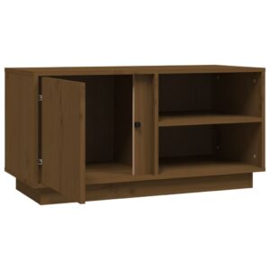 vidaXL Tv-bänk honungsbrun 80x35x40,5 cm massiv furu - Bild 7