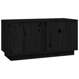 vidaXL Tv-bänk svart 80x35x40,5 cm massiv furu - Bild 2