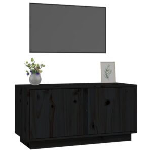 vidaXL Tv-bänk svart 80x35x40,5 cm massiv furu - Bild 4