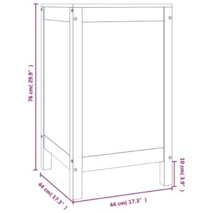 vidaXL Tvättkorg honungsbrun 44x44x76 cm massiv furu - Bild 10