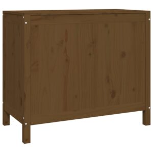 vidaXL Tvättkorg honungsbrun 88,5x44x76 cm massiv furu - Bild 5