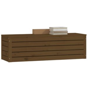 vidaXL Förvaringslåda honungsbrun 109x36,5x33 cm massiv furu - Bild 4