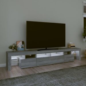 vidaXL TV-bänk med LED-belysning grå sonoma 230x36,5x40 cm - Bild 3