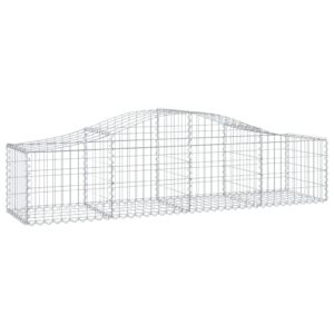 vidaXL Gabion bågformad 200x50x40/60 cm galvaniserat järn - Bild 2