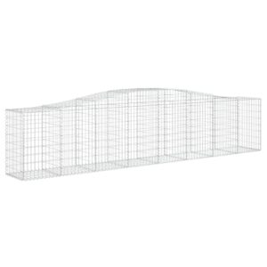 vidaXL Gabion bågformad 400x50x80/100 cm galvaniserat järn - Bild 2